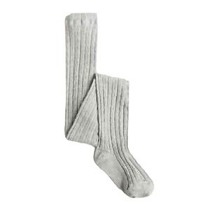 CREWCUTS Girl’s Cable Knit Tights in Gray Size: M-L